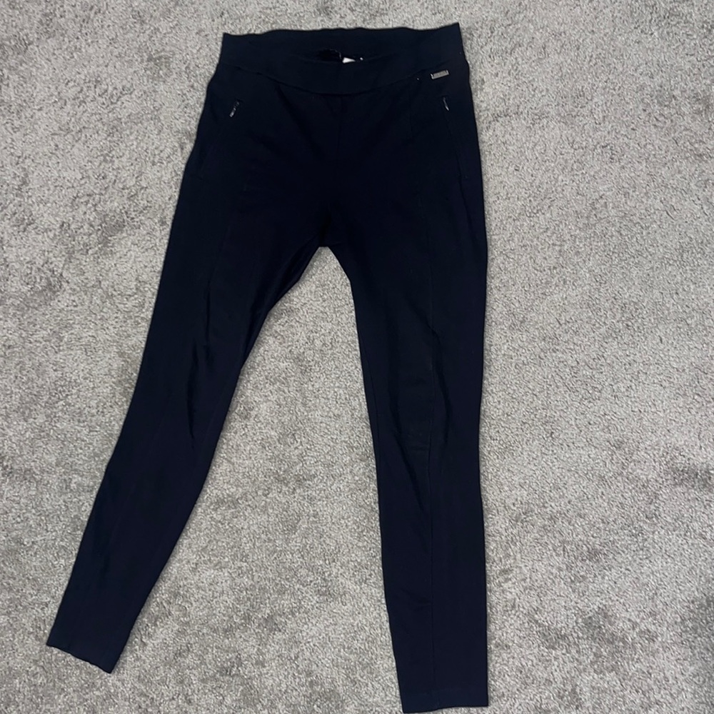 Tahari Navy Blue Legging Trouser